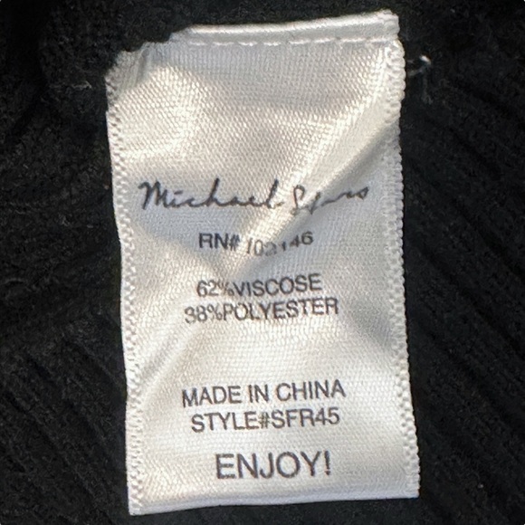 Michael Stars Kara Ribbed Mock Neck Sleeveless Knit Tank Black Womens Small $128 - Picture 6 of 6